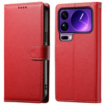 For Xiaomi 17 Pro Max Case Magnetic Snap Litchi Texture Leather Wallet Phone Cover with Wrist Strap