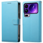 For Xiaomi 17 Pro Max Case Magnetic Snap Litchi Texture Leather Wallet Phone Cover with Wrist Strap