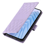 For Xiaomi 17 Pro Max Wallet Case Rhombus Stitching Stand Leather Phone Cover with Long  /  Short Strap