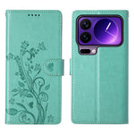 For Xiaomi 17 Pro Wallet Case Butterfly Floral Imprint PU Leather Phone Cover with Wrist Strap