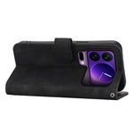 DIERFENG DF-03 For Xiaomi 17 Pro Case Lines Imprint Wallet Leather Phone Cover with Wrist Strap