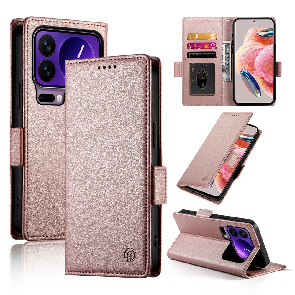 For Xiaomi 17 Pro Stand Case PU Leather Wallet Phone Cover
