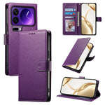 For Xiaomi 17 Pro Case Magnetic Snap Litchi Texture Leather Wallet Phone Cover with Wrist Strap