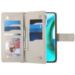 For Xiaomi 17 Pro Case Zipper Wallet Color Splicing Leather Flip Phone Cover with Straps