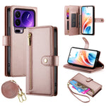 For Xiaomi 17 Pro Case Zipper Pocket Wallet Leather Phone Cover with Straps