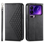 For Xiaomi 17 Pro Case Calf Texture PU Leather Wallet Phone Cover with Wrist Strap