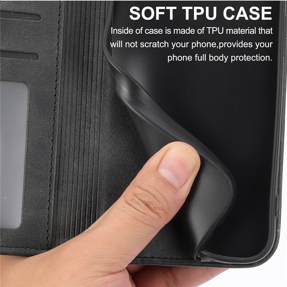 For Xiaomi 17 Pro Case Calf Texture PU Leather Wallet Phone Cover with Wrist Strap