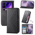 For Xiaomi 17 Pro Case Calf Texture PU Leather Wallet Phone Cover with Wrist Strap