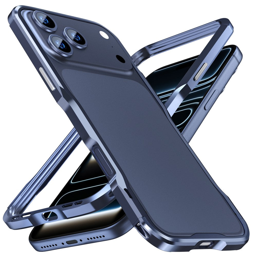 LUPHIE For iPhone 18 Pro Max / 17 Pro Max Case Metal Bumper Frame Shockproof Phone Cover