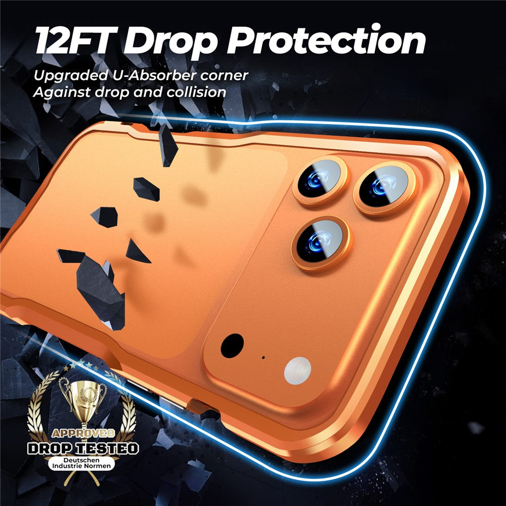 LUPHIE For iPhone 18 Pro Max / 17 Pro Max Case Metal Bumper Frame Shockproof Phone Cover