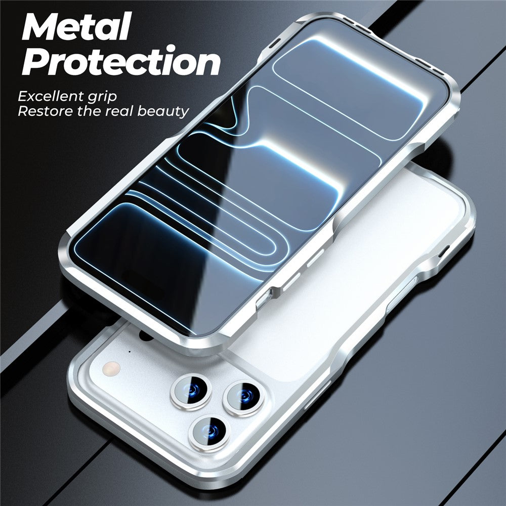 LUPHIE For iPhone 18 Pro Max / 17 Pro Max Case Metal Bumper Frame Shockproof Phone Cover