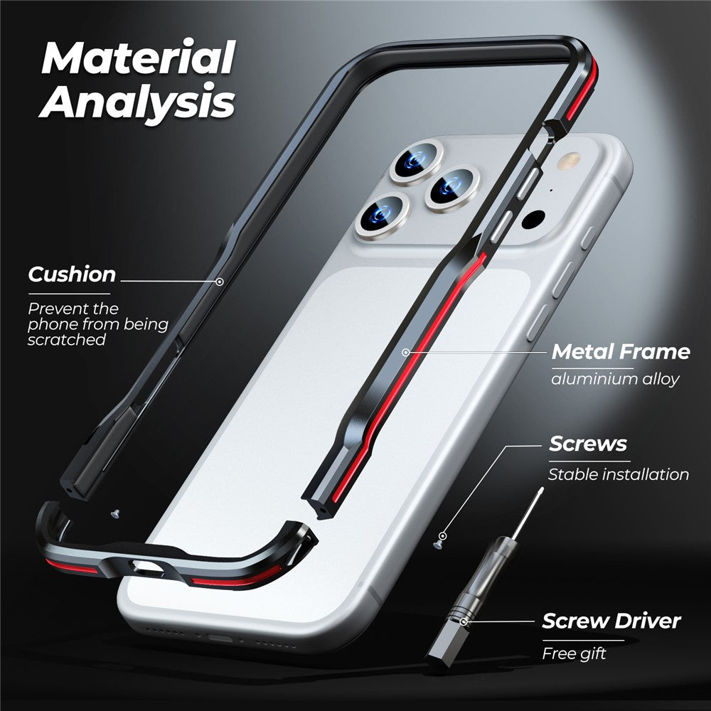 LUPHIE For iPhone 18 Pro Max / 17 Pro Max Case Metal Bumper Frame Shockproof Phone Cover