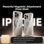 ABEEL Q-LUCK For iPhone 15 Pro Max Magnetic Case Rotating Kickstand Shockproof TPU + PC Phone Back Cover