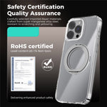 ABEEL Q-LUCK For iPhone 15 Pro Max Magnetic Case Rotating Kickstand Shockproof TPU + PC Phone Back Cover