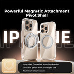 ABEEL Q-LUCK For iPhone 16 Pro Magnetic Case Rotating Kickstand Shockproof TPU + PC Phone Back Cover