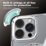 ABEEL Q-LUCK For iPhone 16 Pro Magnetic Case Rotating Kickstand Shockproof TPU + PC Phone Back Cover