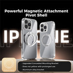 ABEEL Q-LUCK For iPhone 16 Pro Max Magnetic Case Rotating Kickstand Shockproof TPU + PC Phone Back Cover