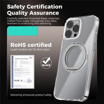 ABEEL Q-LUCK For iPhone 16 Pro Max Magnetic Case Rotating Kickstand Shockproof TPU + PC Phone Back Cover