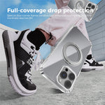 ABEEL Q-LUCK For iPhone 16 Pro Max Magnetic Case Rotating Kickstand Shockproof TPU + PC Phone Back Cover