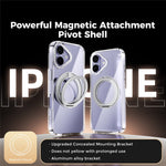 ABEEL Q-LUCK For iPhone 17 Magnetic Case Rotating Kickstand Shockproof TPU + PC Phone Back Cover