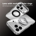 ABEEL Q-LUCK For iPhone 17 Pro Magnetic Case Rotating Kickstand Shockproof TPU + PC Phone Back Cover