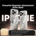 ABEEL Q-LUCK For iPhone 17 Pro Magnetic Case Rotating Kickstand Shockproof TPU + PC Phone Back Cover