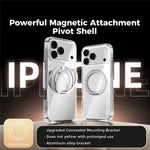 ABEEL Q-LUCK For iPhone 17 Pro Max Magnetic Case Rotating Kickstand Shockproof TPU + PC Phone Back Cover