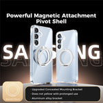 ABEEL Q-LUCK For Samsung Galaxy S25+ Magnetic Case Rotating Kickstand Shockproof TPU + PC Phone Back Cover