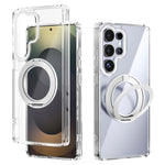 ABEEL Q-LUCK For Samsung Galaxy S25 Ultra Magnetic Case Rotating Kickstand Shockproof TPU + PC Phone Back Cover