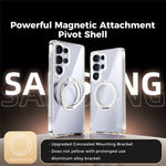 ABEEL Q-LUCK For Samsung Galaxy S25 Ultra Magnetic Case Rotating Kickstand Shockproof TPU + PC Phone Back Cover