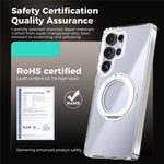 ABEEL Q-LUCK For Samsung Galaxy S25 Ultra Magnetic Case Rotating Kickstand Shockproof TPU + PC Phone Back Cover