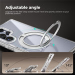 ABEEL Q-LUCK For Samsung Galaxy S25 Ultra Magnetic Case Rotating Kickstand Shockproof TPU + PC Phone Back Cover