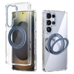 ABEEL Q-LUCK For Samsung Galaxy S25 Ultra Magnetic Case Rotating Kickstand Shockproof TPU + PC Phone Back Cover