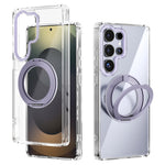 ABEEL Q-LUCK For Samsung Galaxy S25 Ultra Magnetic Case Rotating Kickstand Shockproof TPU + PC Phone Back Cover