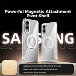 ABEEL Q-LUCK til Samsung Galaxy S25 Edge Magnetisk etui Drejelig kickstand Stødsikker TPU + PC telefonbagside