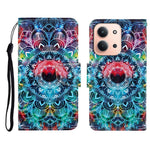 Leather Case for Xiaomi Redmi 15C 4G (EU) (173mm) / 15C 5G (EU) (173mm) / Poco C85 4G (173mm) Pattern Printing Folio Phone Cover with Wrist Strap