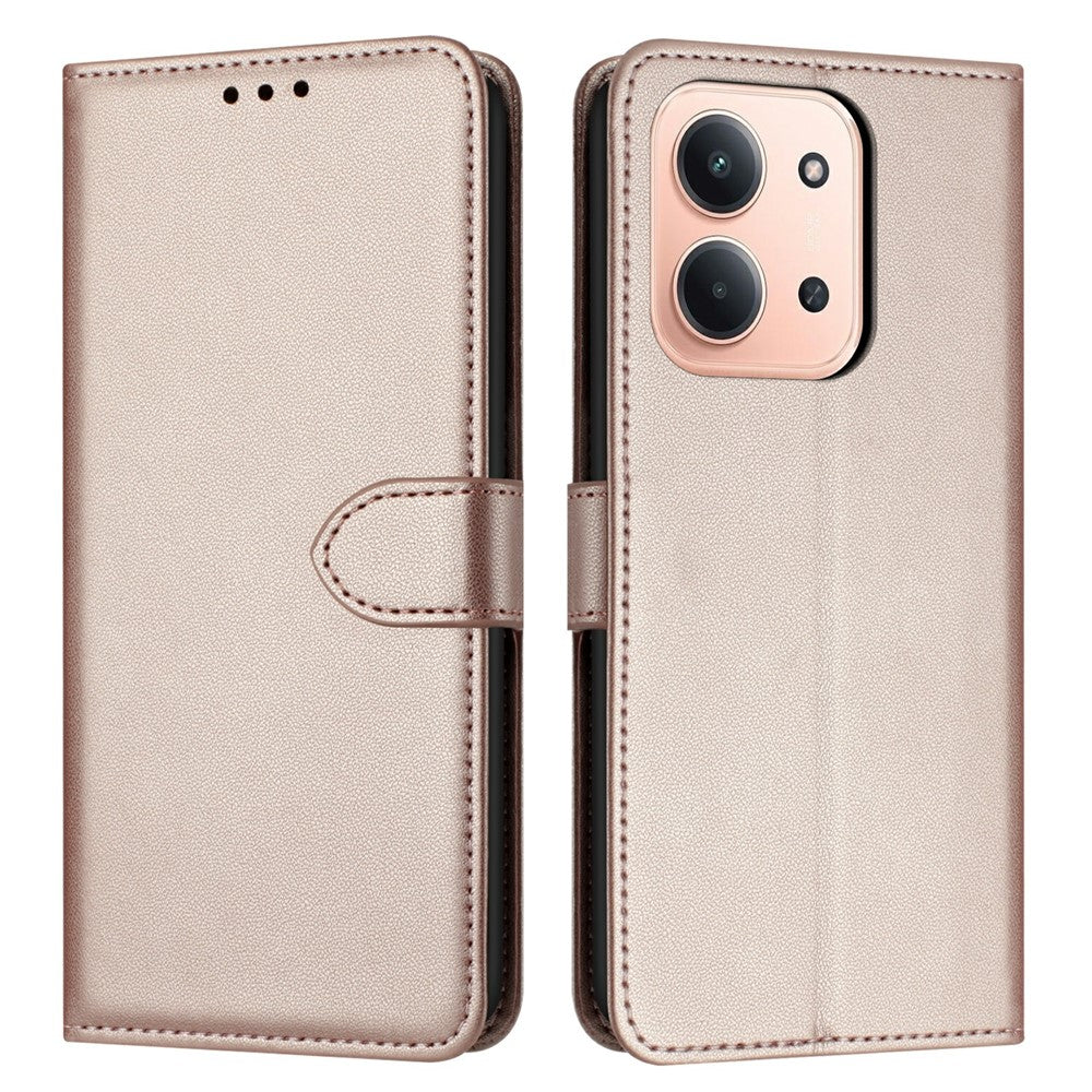 For Xiaomi Redmi 15C 4G (Global) (171mm) / Poco C85 4G (171mm) Case Stand Wallet Leather Phone Cover with Strap