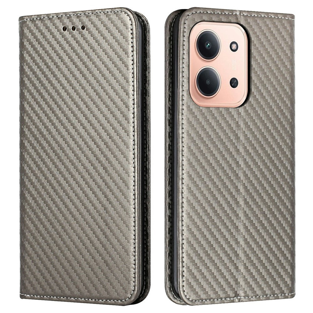 For Xiaomi Redmi 15C 4G (Global) (171mm) / Poco C85 4G (171mm) Case Leather Flip Phone Cover Stand Strong Magnetic Closure
