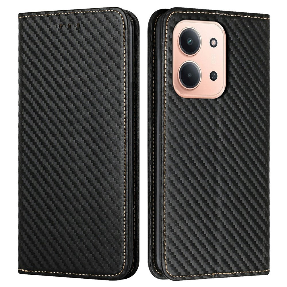 Leather Case for Xiaomi Redmi 15C 4G (EU) (173mm) / 15C 5G (EU) (173mm) / Poco C85 4G (173mm) Stand Phone Cover Strong Magnetic Closure