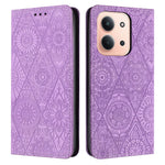 For Xiaomi Redmi 15C 4G (Global) (171mm) / Poco C85 4G (171mm) Case Imprinted Flower Wallet Stand Leather Phone Cover