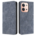 For Xiaomi Redmi 15C 4G (Global) (171mm) / Poco C85 4G (171mm) Case Imprinted Flower Wallet Stand Leather Phone Cover