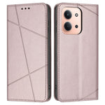 For Xiaomi Redmi 15C 4G (Global) (171mm) / Poco C85 4G (171mm) Wallet Case Line Imprinted Leather Stand Phone Cover with Wrist Strap