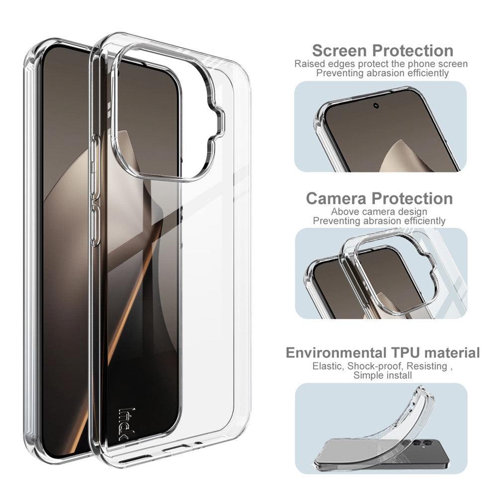 IMAK UX-10 Series For Xiaomi 15T Pro Clear Phone Case Soft TPU Mobile Back Cover