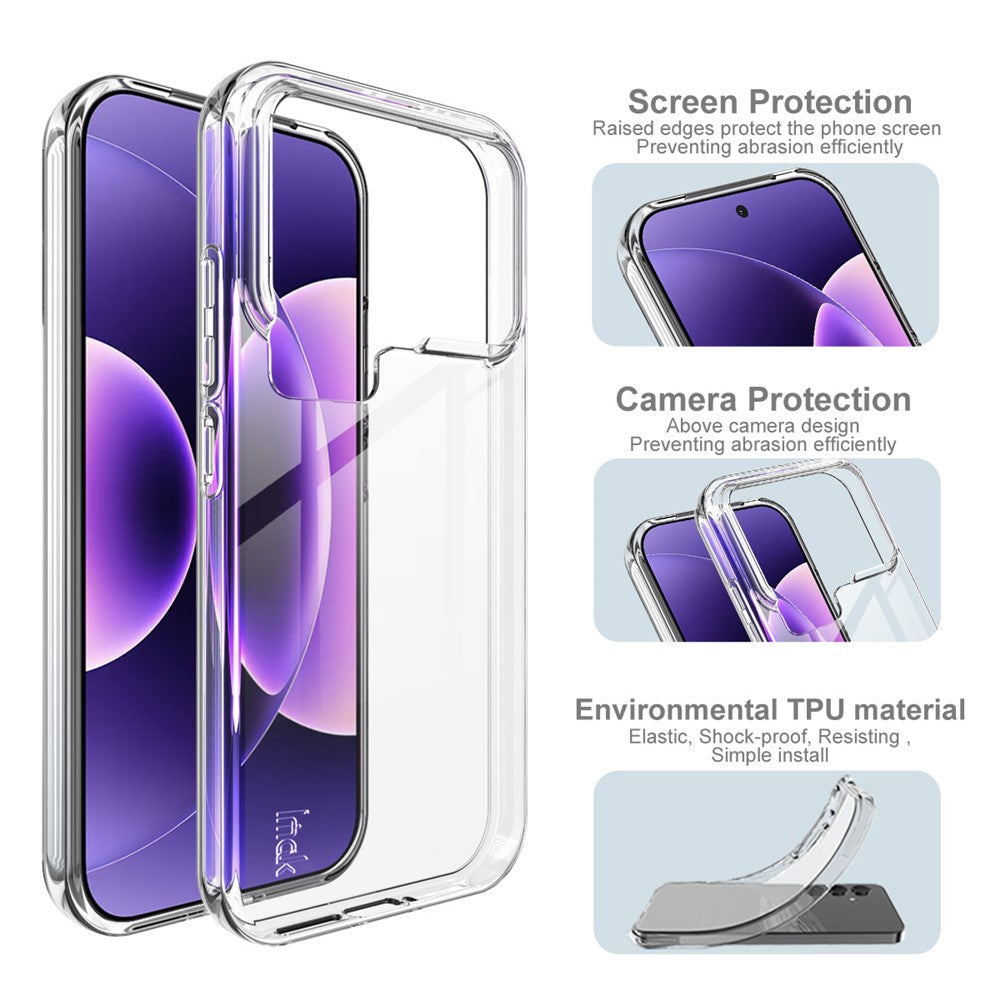 IMAK UX-10 Series For Xiaomi 17 Pro Clear Phone Case Soft TPU Mobile Back Cover