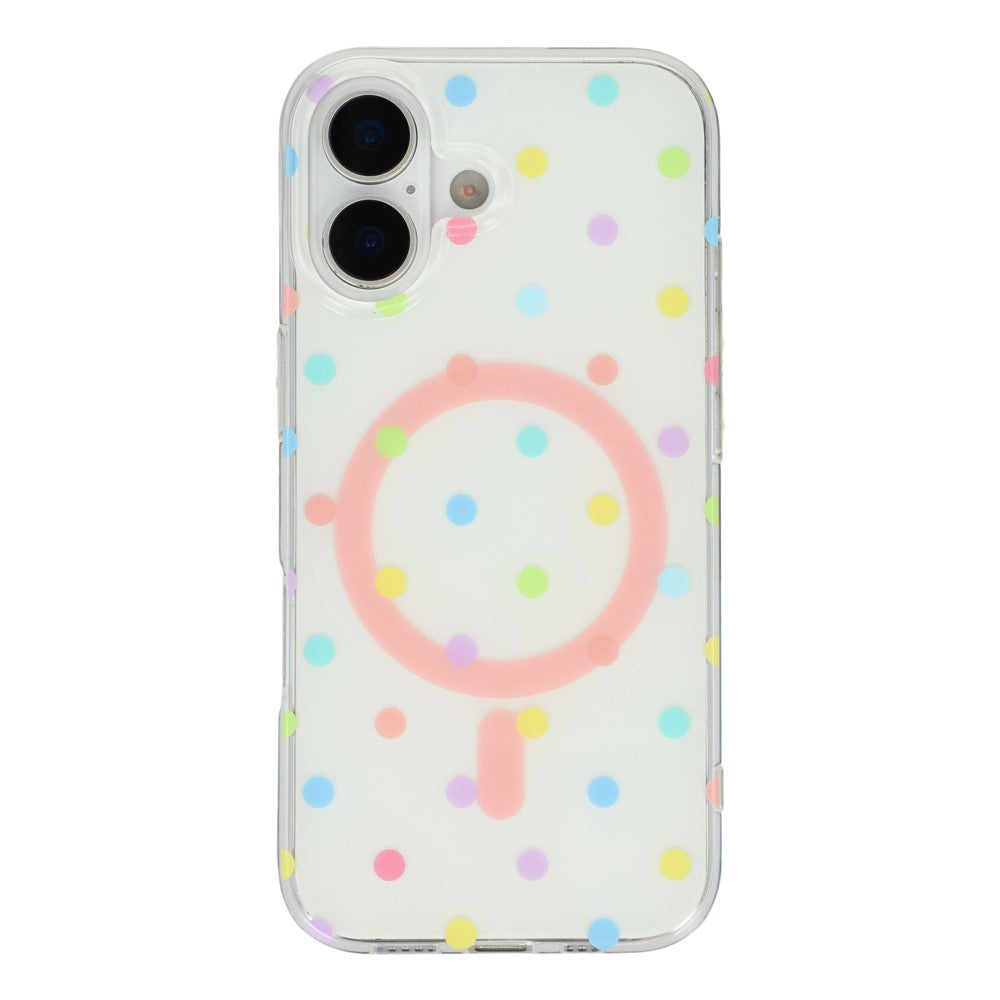 For iPhone 17 Case Polka Dot Pattern TPU + PC Phone Cover Compatible with MagSafe