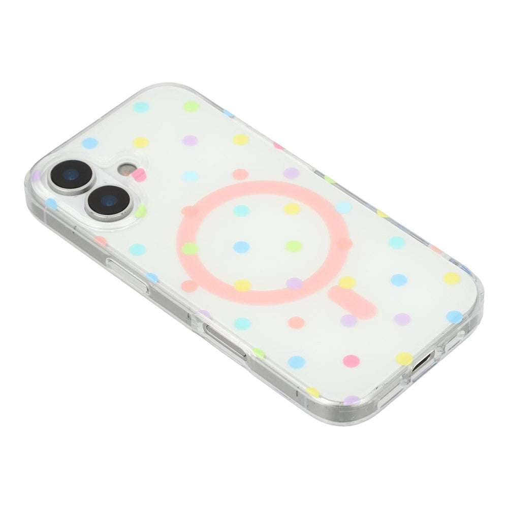 For iPhone 17 Case Polka Dot Pattern TPU + PC Phone Cover Compatible with MagSafe