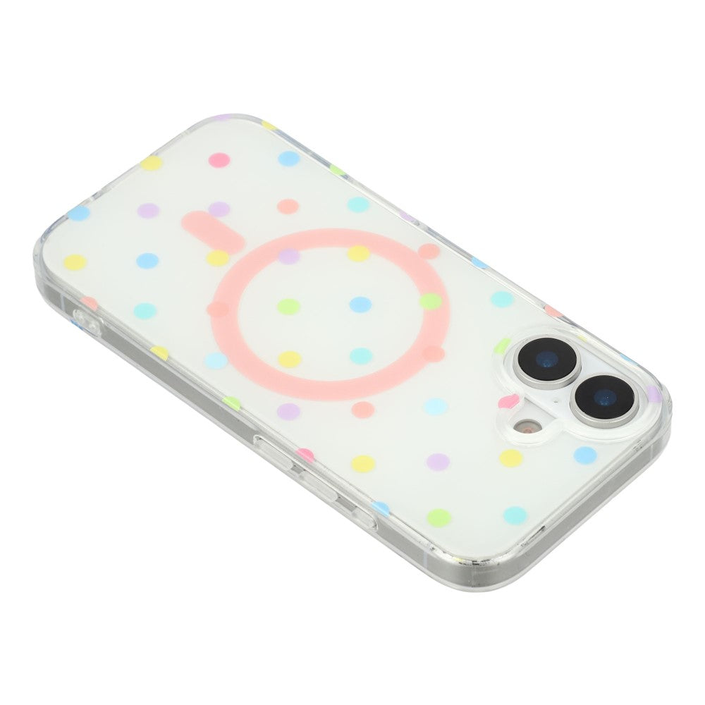 For iPhone 17 Case Polka Dot Pattern TPU + PC Phone Cover Compatible with MagSafe