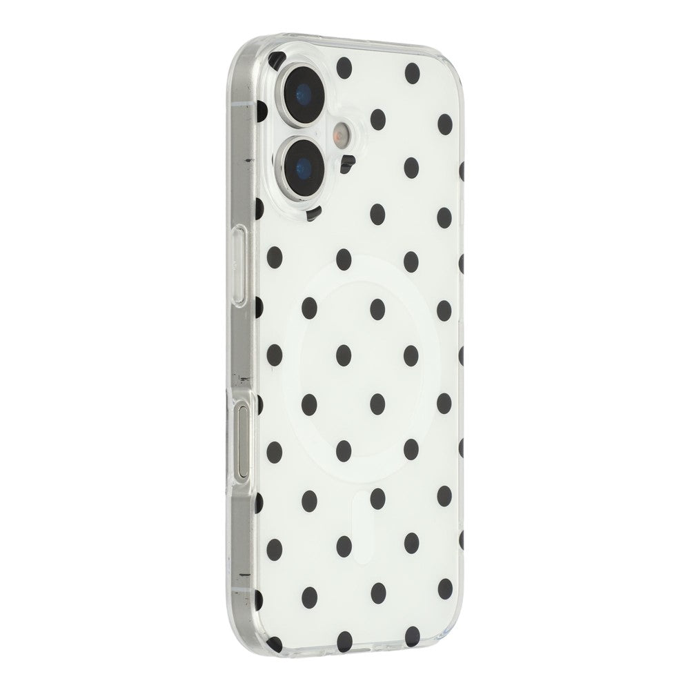 For iPhone 17 Case Polka Dot Pattern TPU + PC Phone Cover Compatible with MagSafe