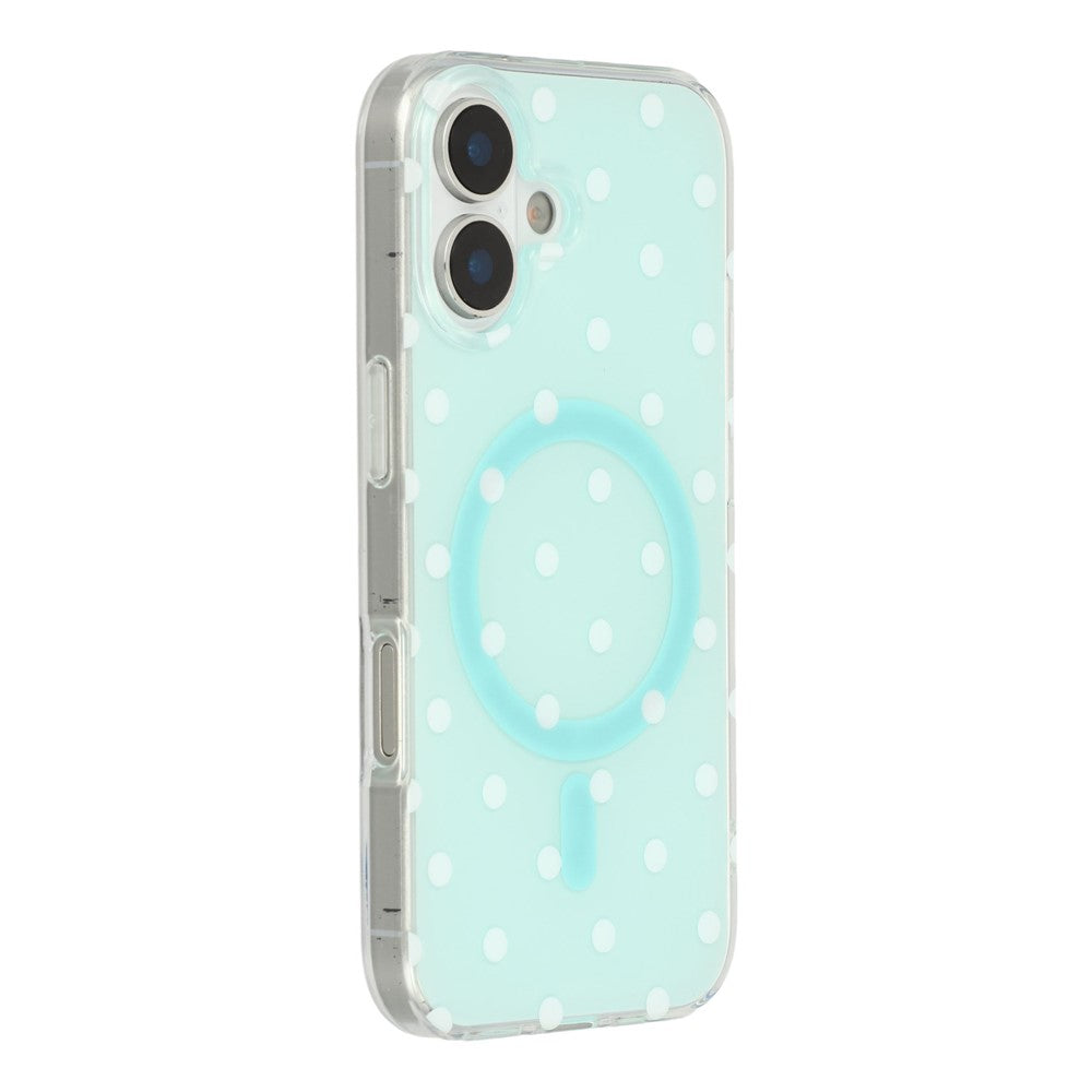 For iPhone 17 Case Polka Dot Pattern TPU + PC Phone Cover Compatible with MagSafe
