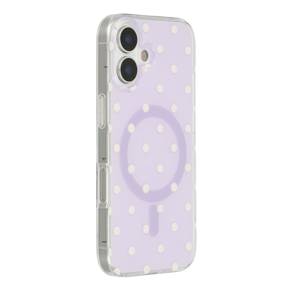 For iPhone 17 Case Polka Dot Pattern TPU + PC Phone Cover Compatible with MagSafe
